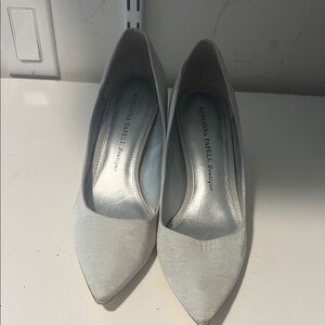 Adrianna Papell Silver Metallic Heels
